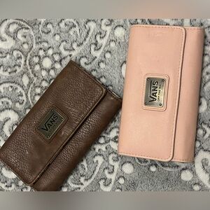 2 Vans Women's Pink and Brown Wallets